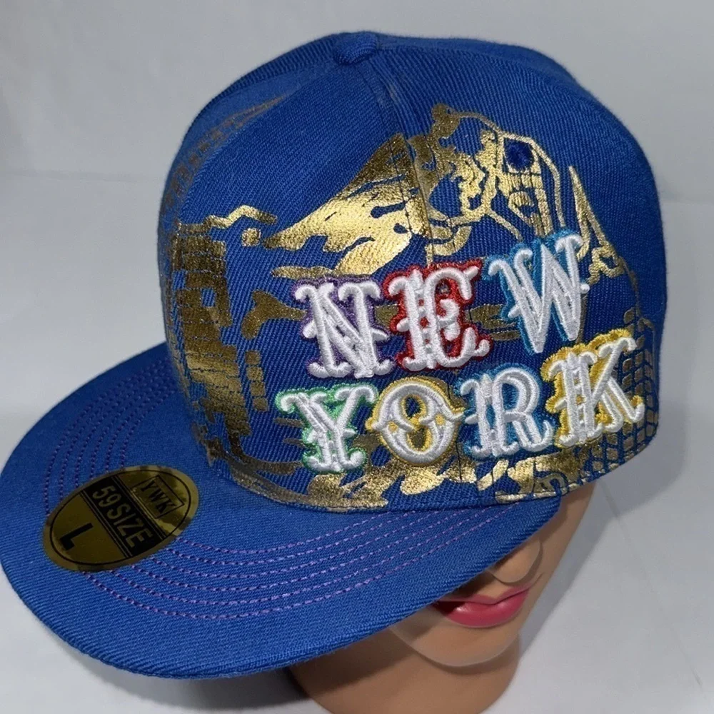 New York blue 59 large SnapBack cap